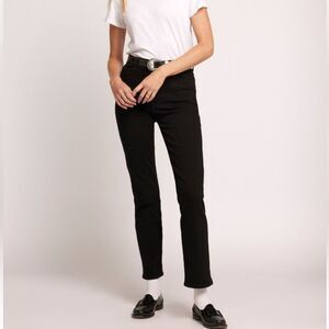 CURRENT ELLIOTT THE SOULMATE SLIM STRAIGHT HIGH RISE JEAN BLACK SIZE 23